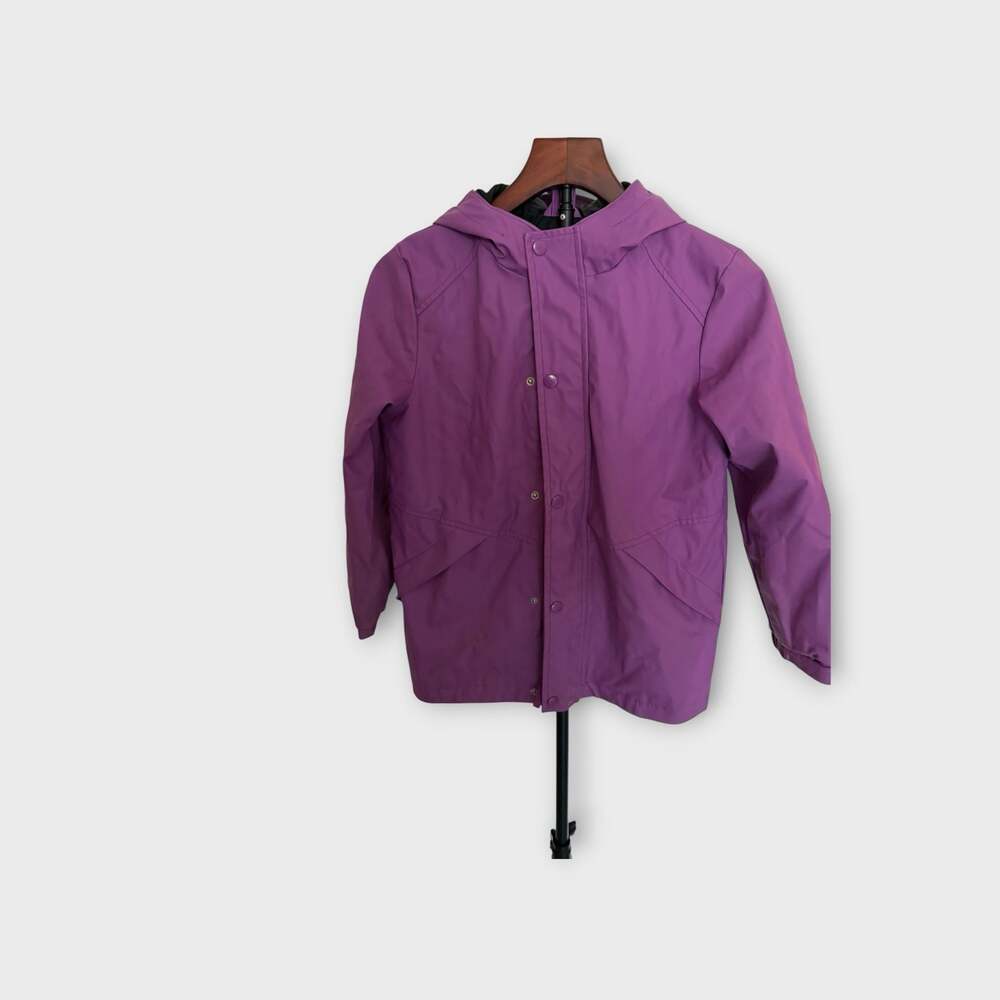 Cat & Jack Purple Hooded Rain Jacket Medium